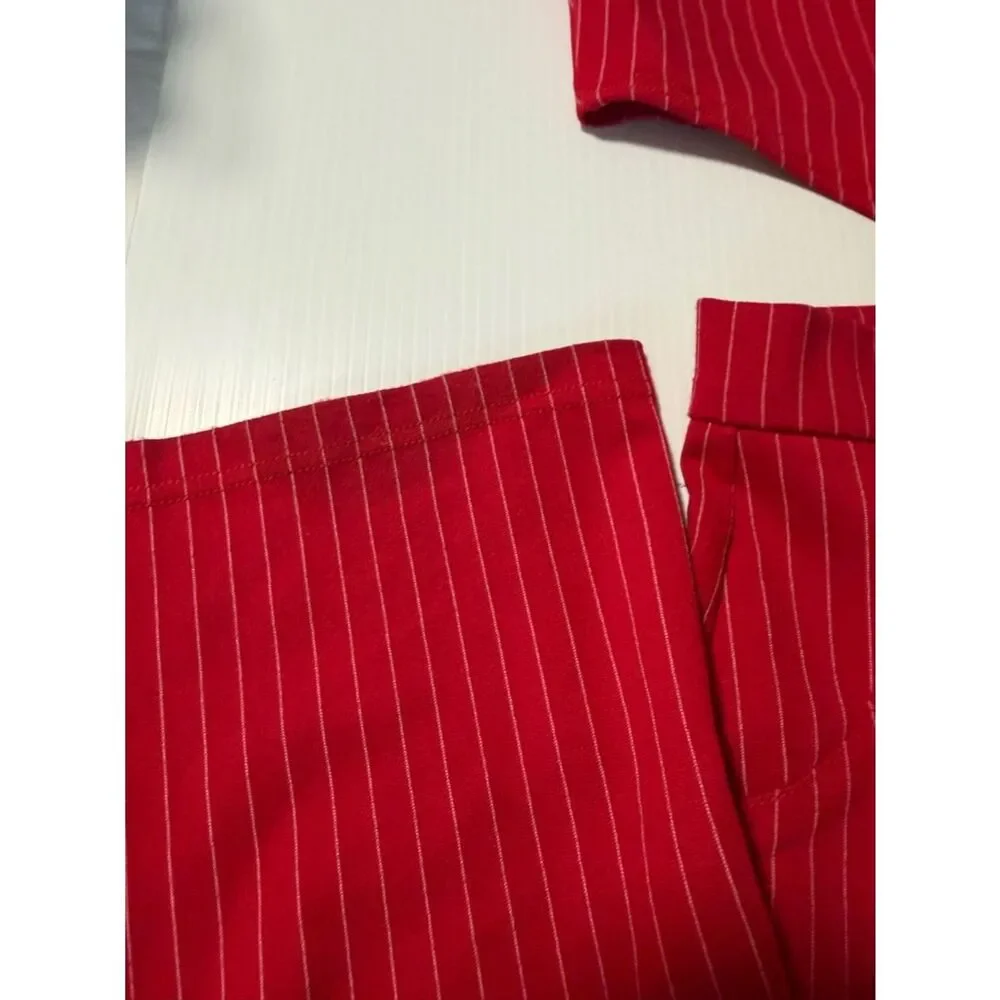 Weissman Dance Costume 2 piece red pant suit tux menswear 17532 XSA adult